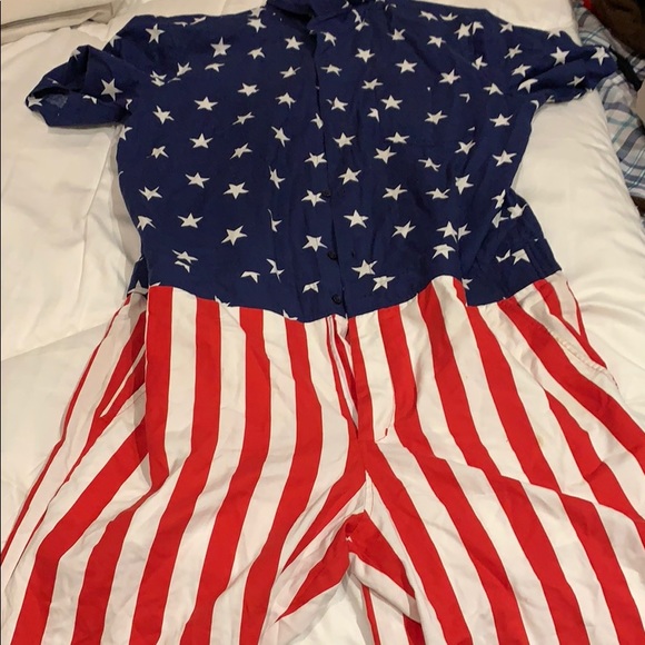 american flag romper for men